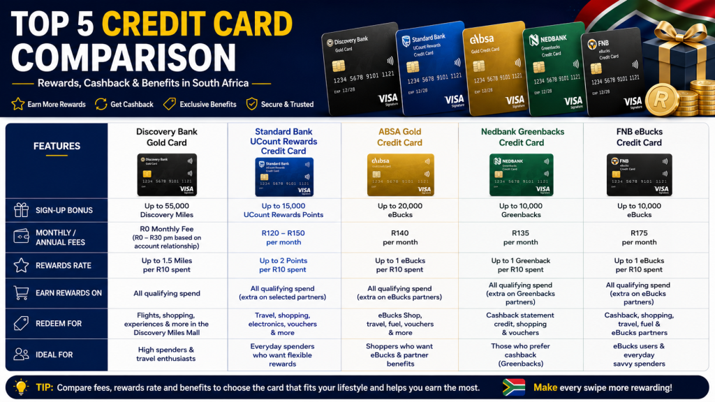 Top 5 Credit Card Comparison
